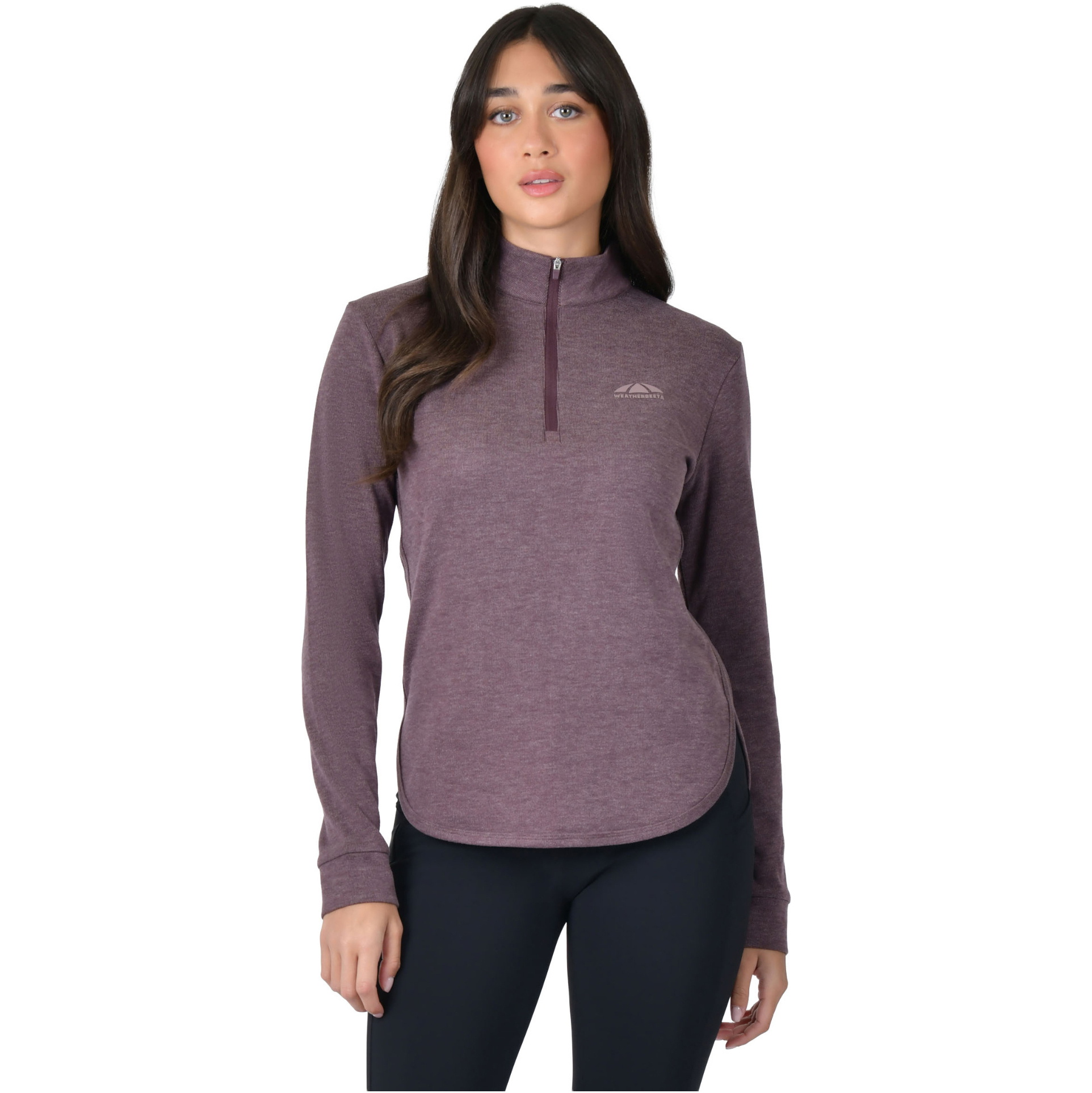2026 WeatherBeeta Dames Londen Laag Lange Mouw Top 1023217058 - Mulberry Marle